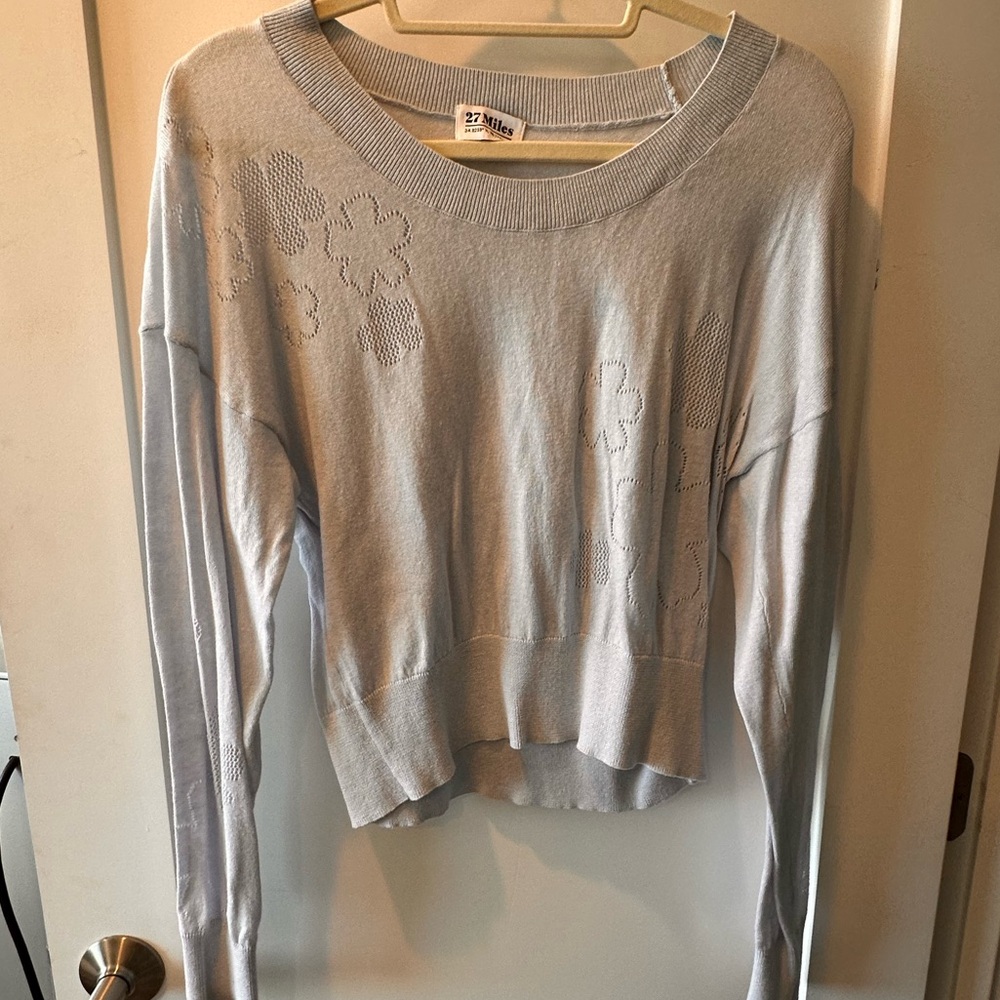 27 Miles Malibu Light Blue/Gray Sweater